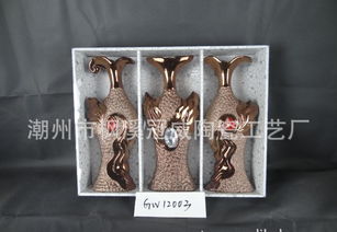 供應廠家直銷電鍍陶瓷花插 鏤空花瓶 陶瓷工藝品價格 廠家 圖片