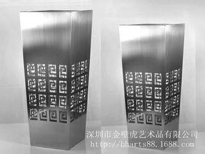 專業打造酒店不銹鋼落地精美花器擺件深圳雕塑藝術品公司 深圳市壁虎工藝品廠 金屬工藝品,樹