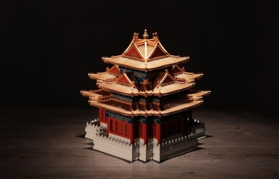 傳承文化的當代藝術品--千年榫營造積木 角樓致敬中國最美古建筑