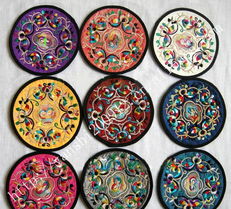 貴州苗族刺繡小杯墊 絲質工藝品中的民族文化瑰寶