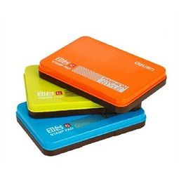 得力9863快干印臺(tái) 紅藍(lán)雙色，辦公效率之選